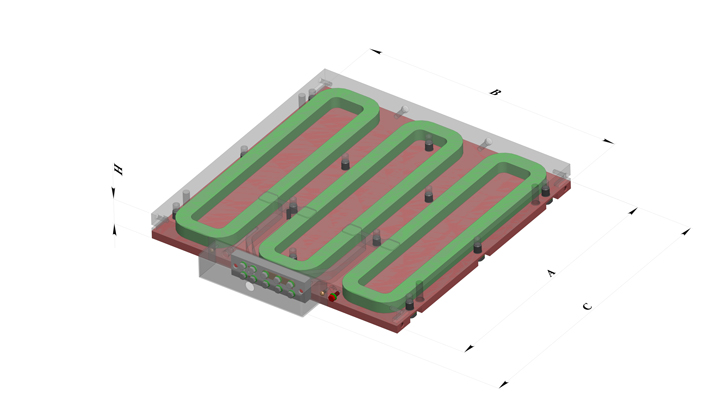 РТПИ 500х500 Плита нагревательная индукционная 
