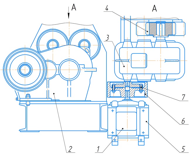 Привод машины листогибочной ИБ2220