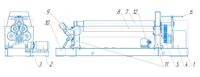 Общий вид машины листогибочной ИБ2216В