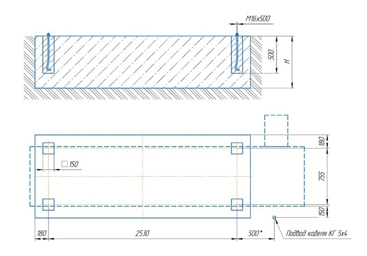 Фундамент листогиба ИБ2216В
