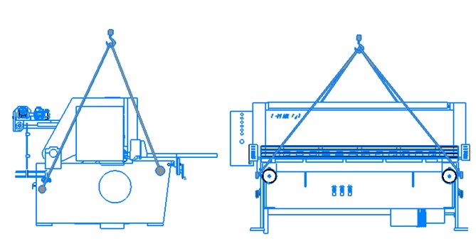 Схема строповки станка