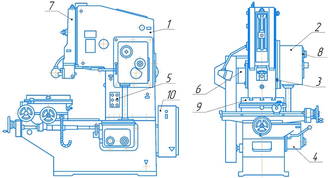 Общий вид долбежного станка 7А420