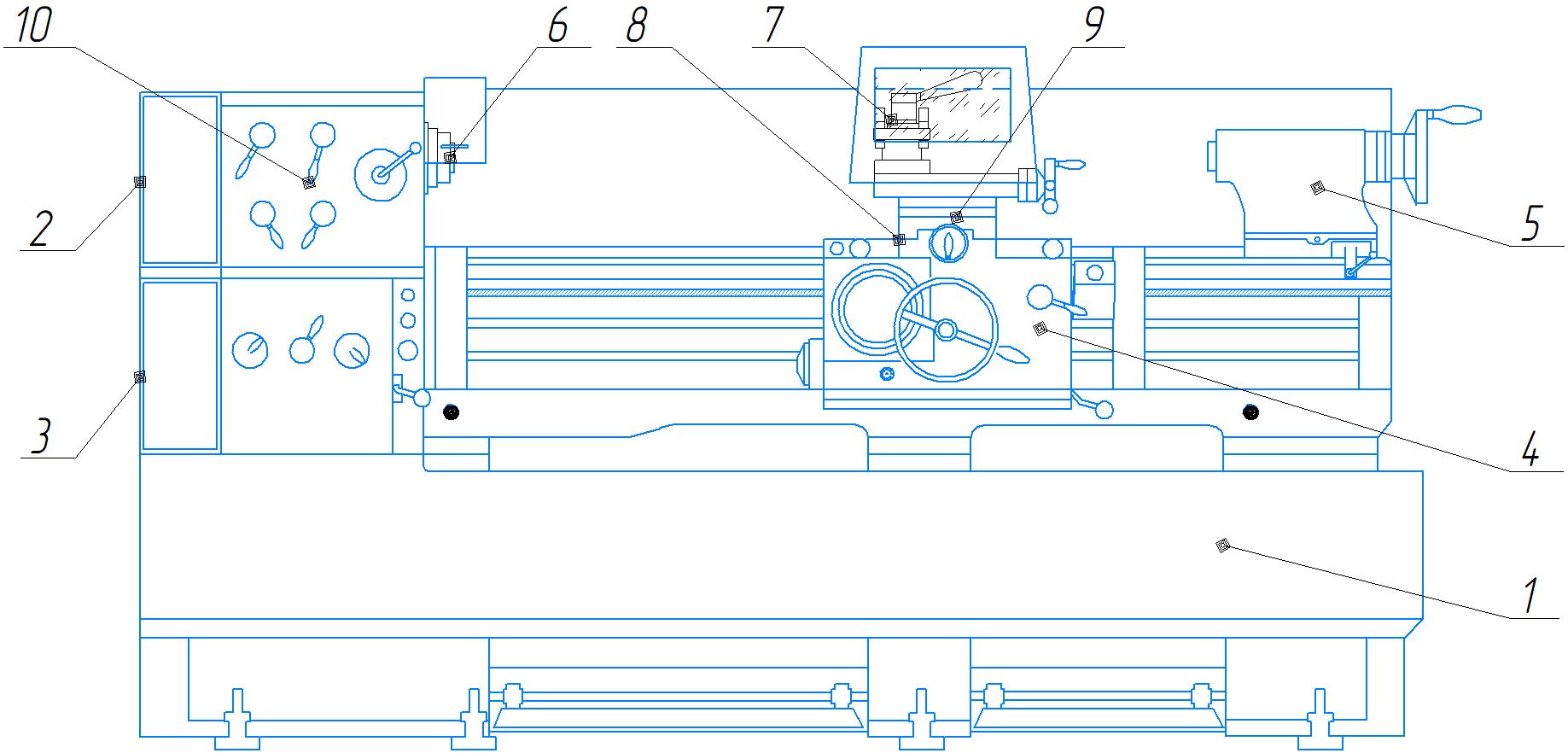 Устройство токарно-винторезного станка 1М63Н.01