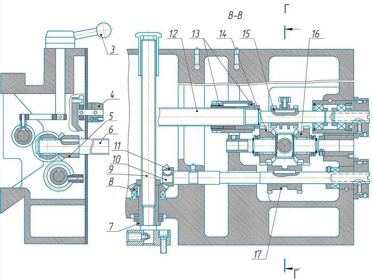Коробка подач поперечно-строгального станка 7305ГТ