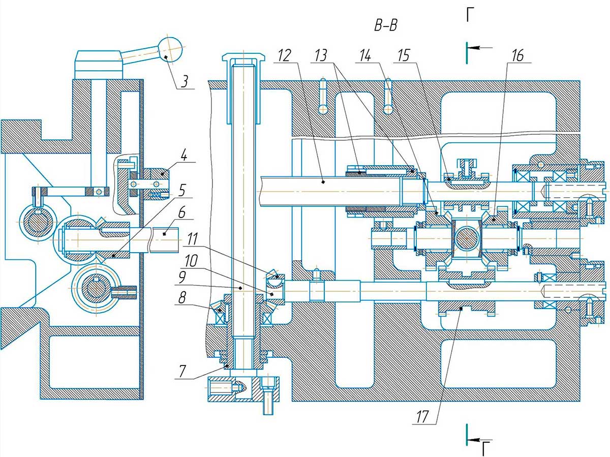 Коробка подач поперечно-строгального станка 7307ГТ