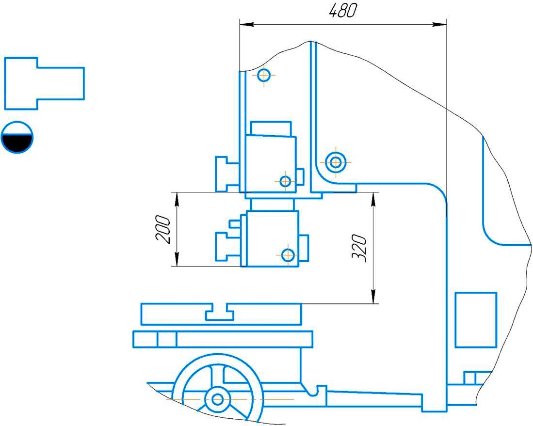 Габариты рабочего пространства долбежного станка 7А420