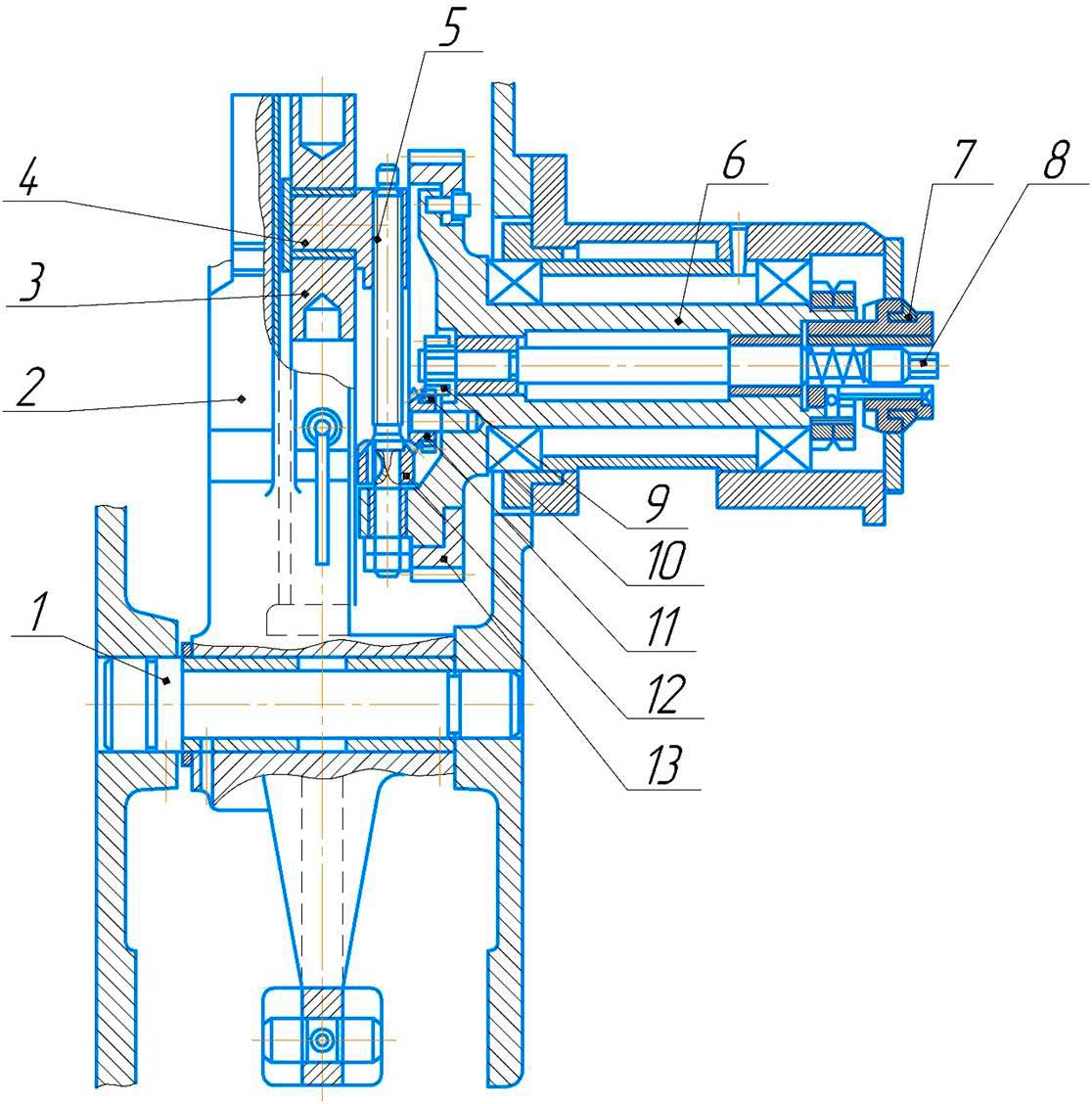 Механизм кулисный долбежного станка SM-200