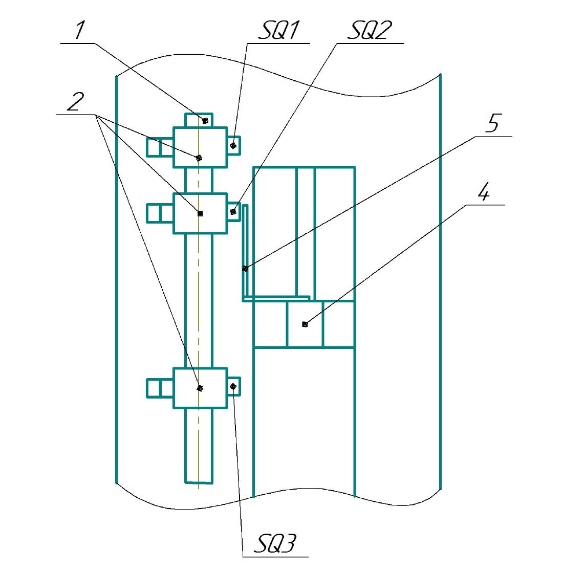 Механизм конечных выключателей ползуна гидравлического пресса ДЕ2430, ДГ2430