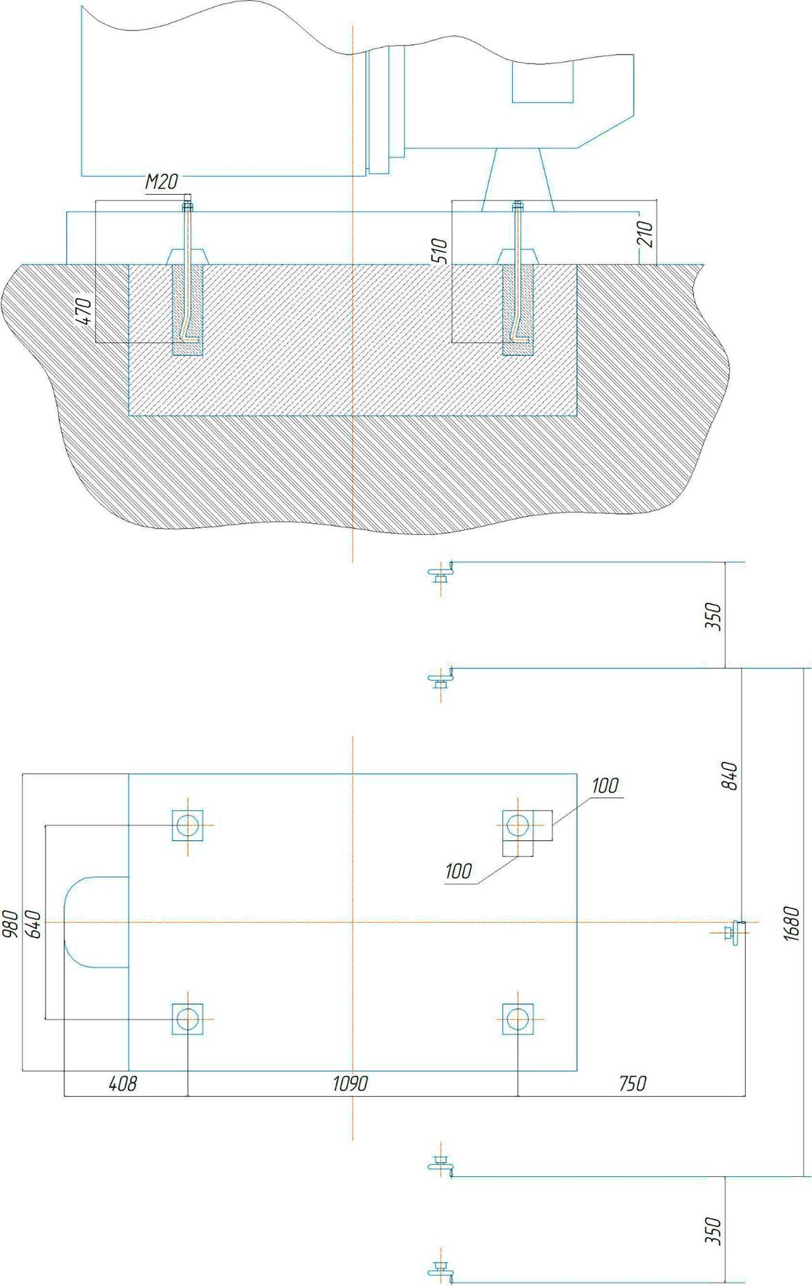 Установка станка фрезерного ФУ-1320/36