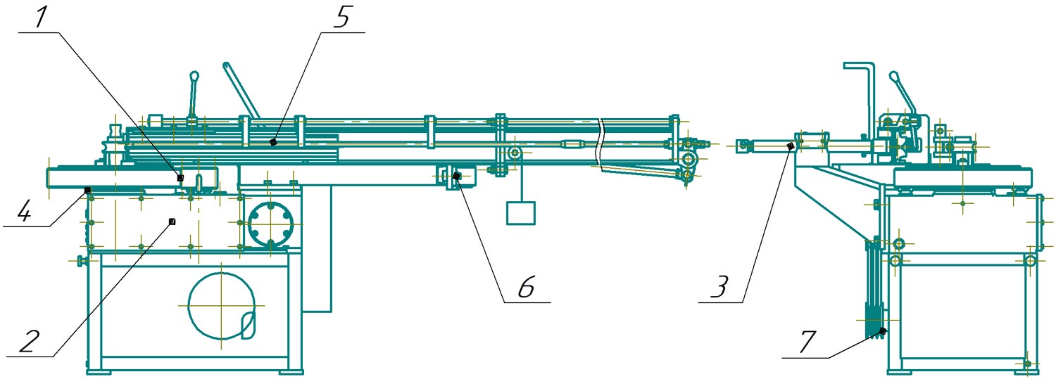Схема смазки машины трубогибочной ИВ3428М