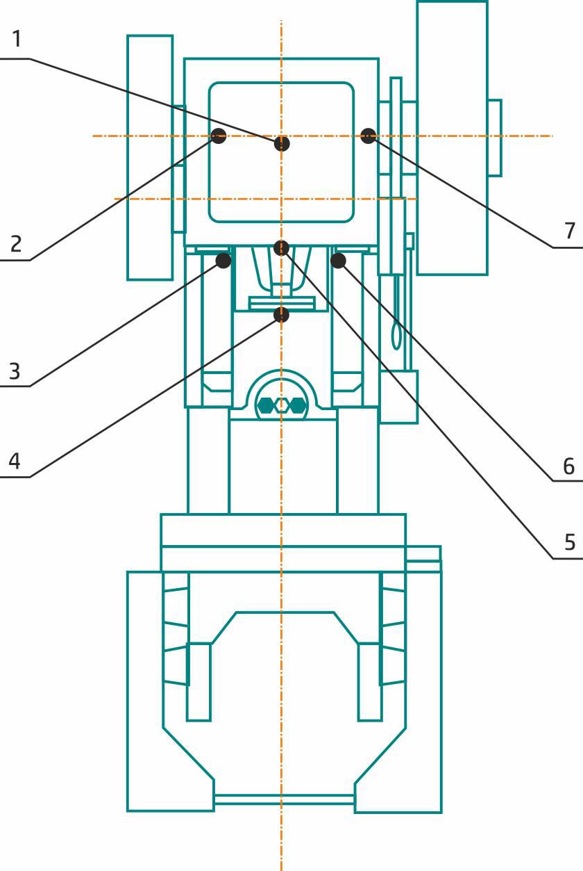 Схема смазки однокривошипного механического пресса К2314Б 