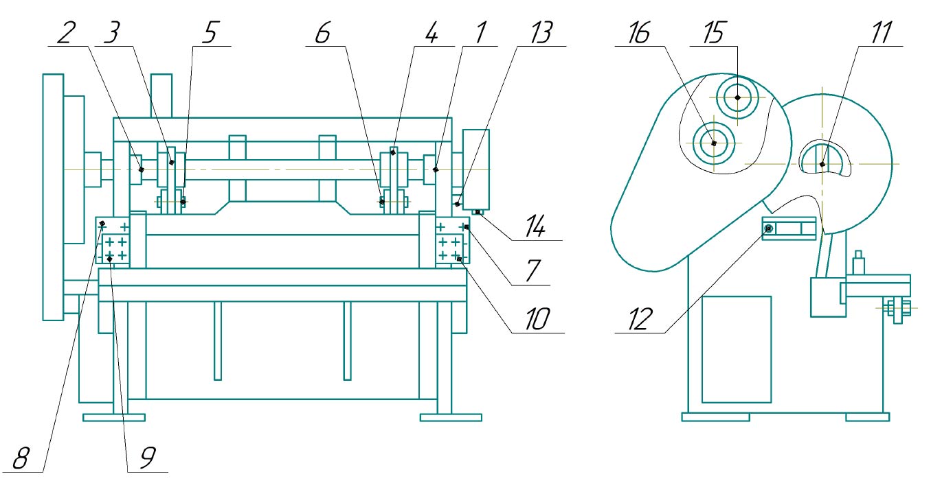 Схема смазки ножниц электромеханических МНГ-16
