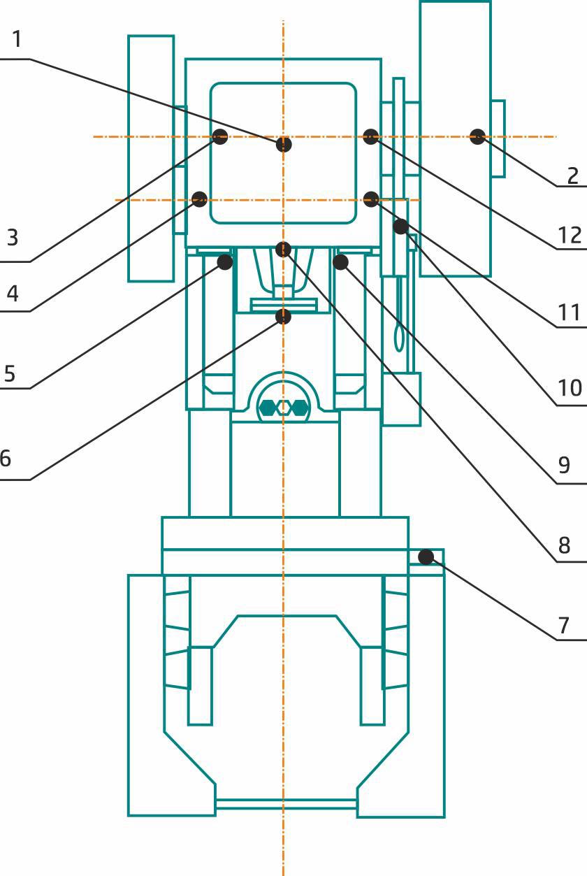 Схема смазки однокривошипного механического пресса К2322Б