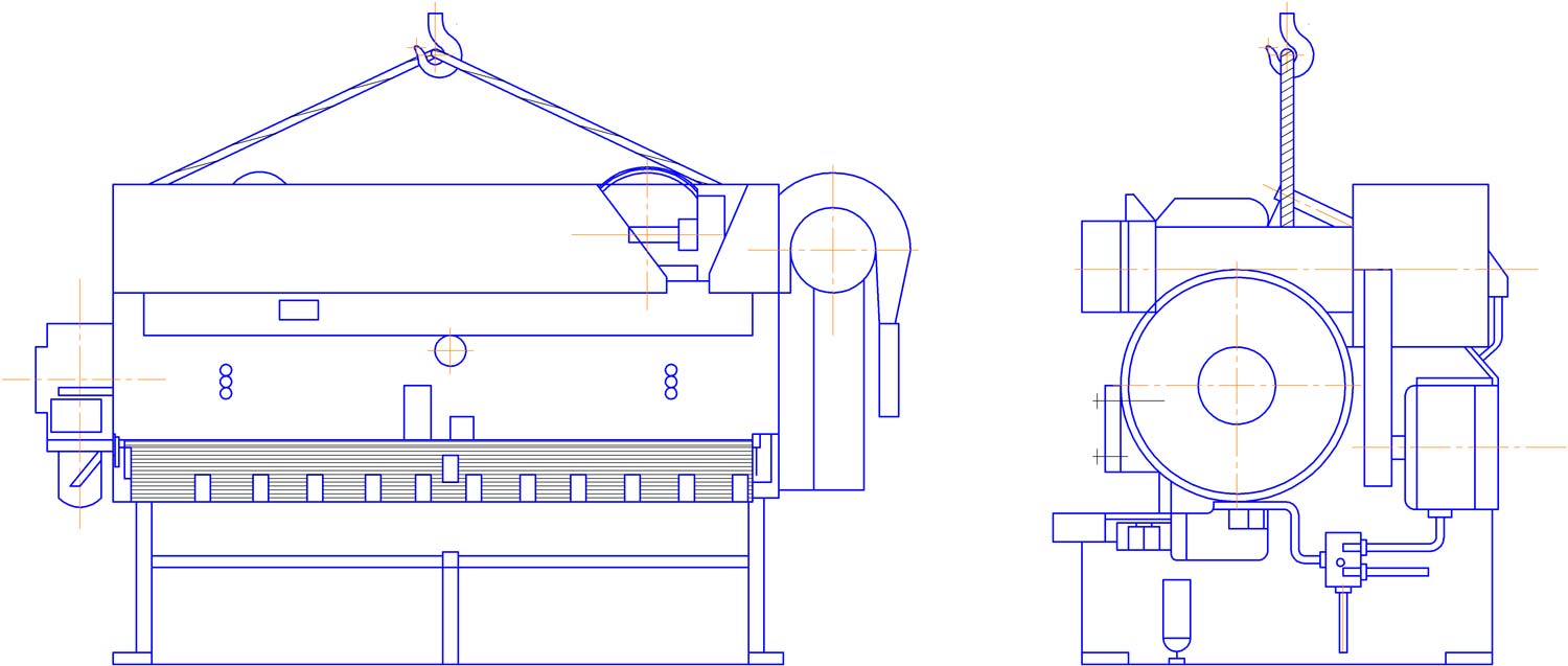 Схема транспортировки ножниц гильотинных, кривошипных НА-3218