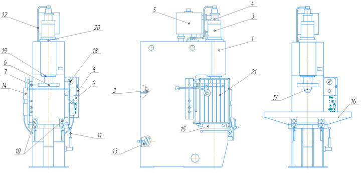 Пресс гидравлический П6328Б, П6328