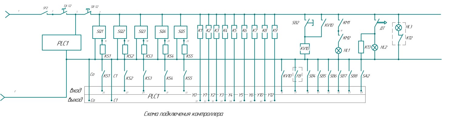 Схема электрическая принципиальная гидравлического пресса П6330Б