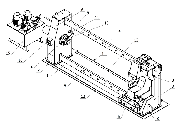 Конструкция гидравлического насадночного пресса ПК6736