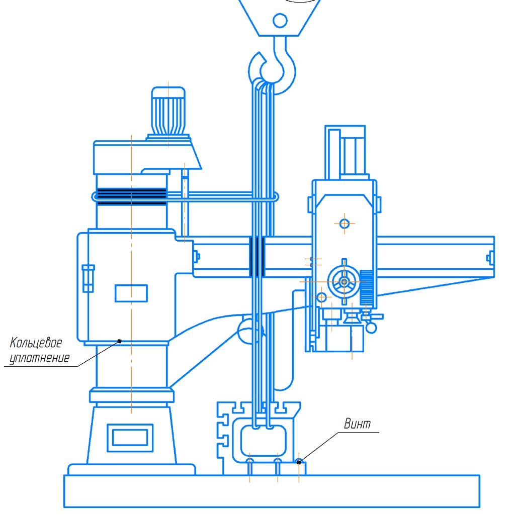 Схема строповки станка РС-100МП