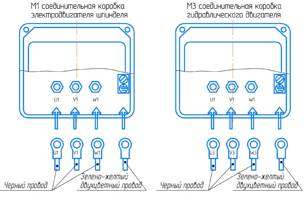 Схема подключения станка РС-100МП