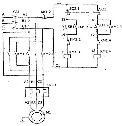 Схема электрическая станка УГА-40