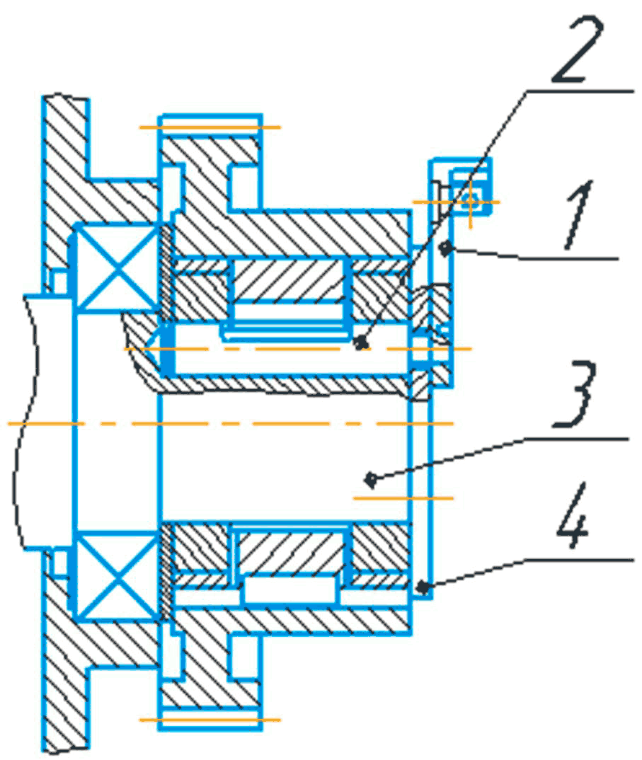 Элементы управления муфтой включения станка для резки круглого проката и арматуры СМЖ322МП