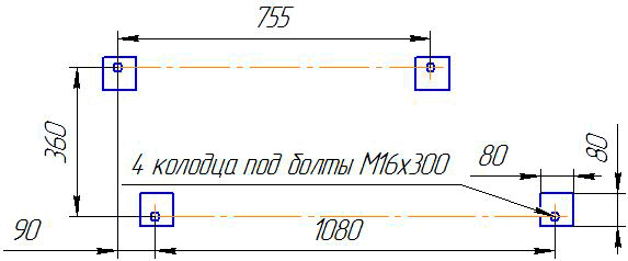 Схема установки станка для резки арматуры СМЖ 322МП